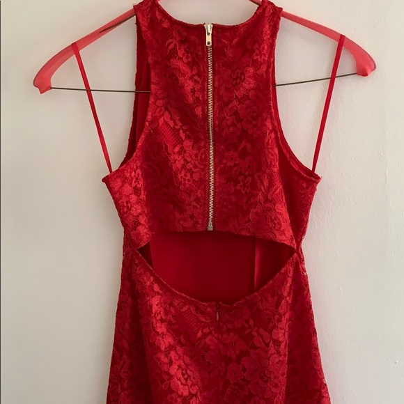 REVOLVE NBD Brianna red lace cutout dress - Picture 8 of 8